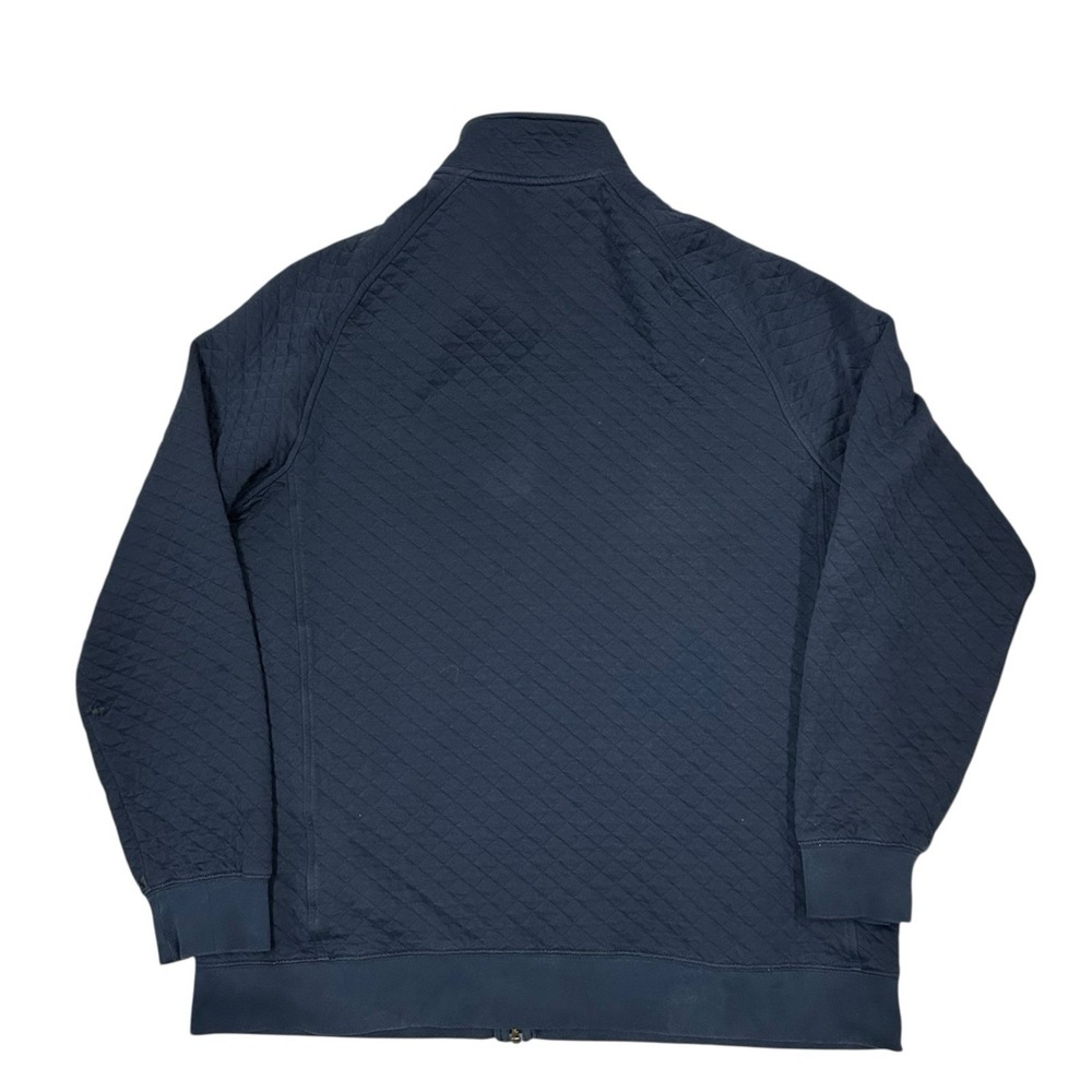 L.L. Bean Quilted 1/4 Sweater Mens XLT Tall Blue Pullover Traditonal Fit (Flaws) - Picture 3 of 10